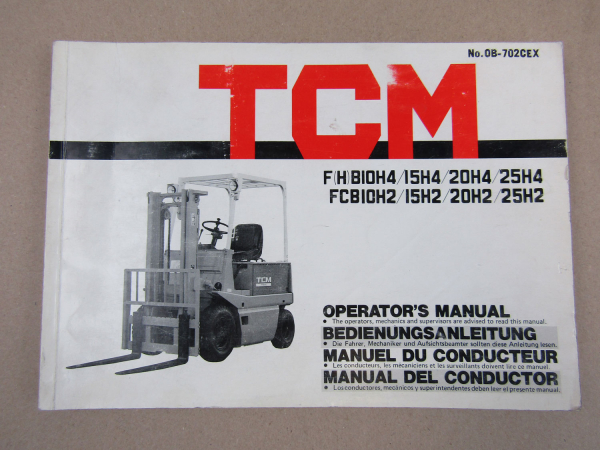 TCM FB FHB FCB 10 15 20 25 H2 H4 Stapler Betriebsanleitung Operation Manual