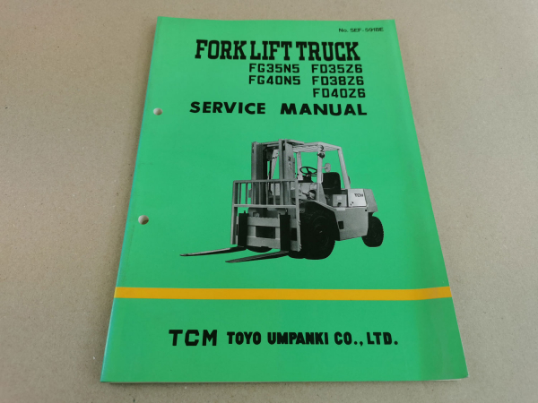 TCM FG 35 40 N5 / FD 35 38 40 Z6 Service Manual Werkstatthandbuch 1985