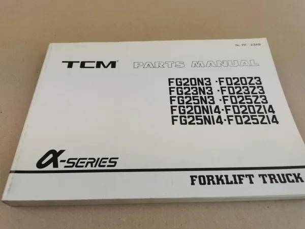 TCM FG FD 20 23 25 N3 N14 Z3 Z14 Parts Manual Ersatzteilliste 1990