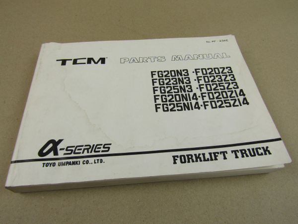 TCM FG FD 20 23 25 N3 Z3 N14 Z14 Stapler Forklift Parts List Ersatzteilliste 92