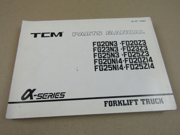TCM FG FD 20 23 25 N3 Z3 N14 Z14 Stapler Parts List Ersatzteilliste 1991