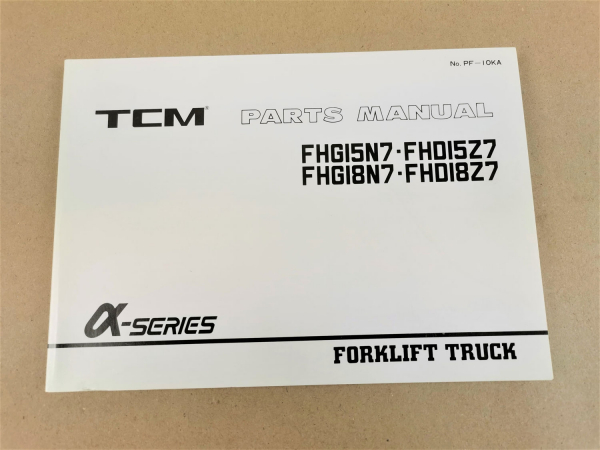 TCM FHG FHD 15 18 N7 Z7 Forklift Truck alpha Parts List Ersatzteilliste engl 90