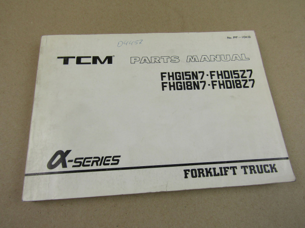 TCM FHG FHD 15 18 N7 Z7 Stapler Forklift Truck Parts List Ersatzteilliste 1991