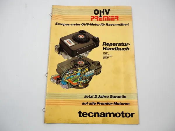 Tecnamotor Premier OHV Motor für Rasenmäher Werkstatthandbuch Reparatur