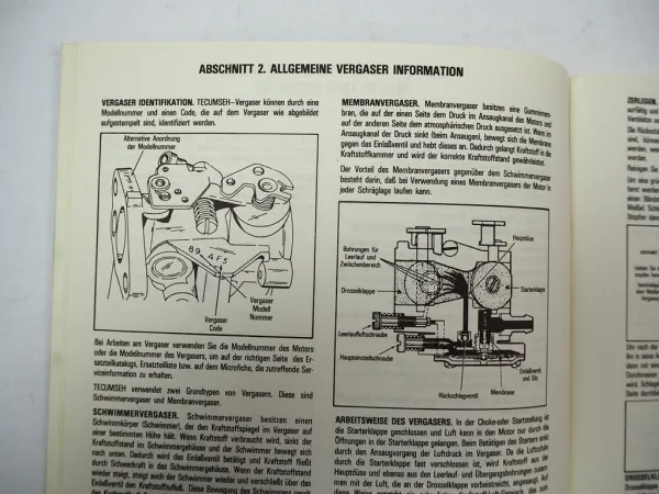 Tecumseh Viertaktmotoren 3 bis 10 PS Werkstatthandbuch Reparaturhandbuch 1983