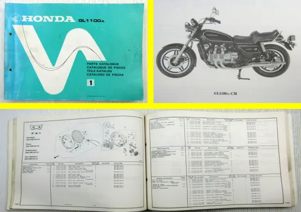 Teilekatalog Parts List Honda GL1000 A Goldwing Ersatzteilliste 1979