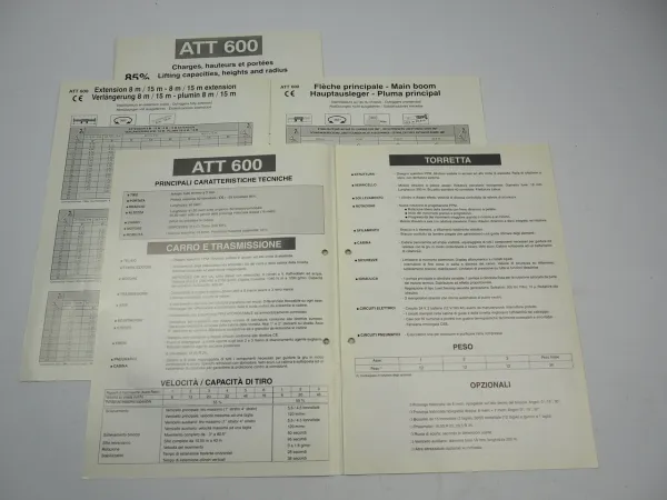 Terex Potain Poclain PPM ATT 600 Mobilkran Autokran 3x Prospekt Brochure 1997/98