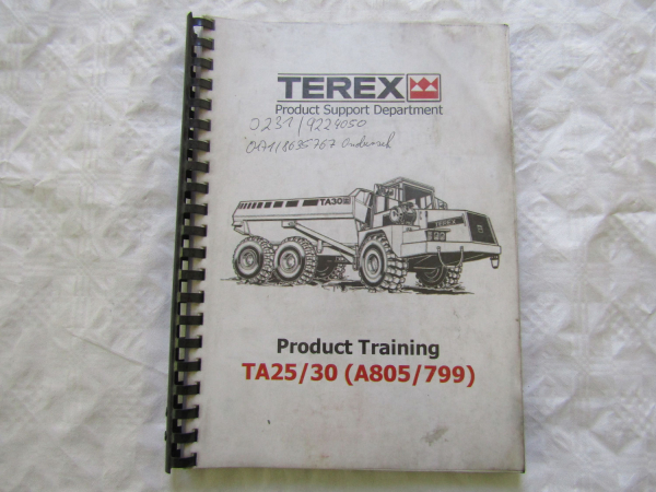 Terex TA 25 30 (A 805 799) Dumptruck Product Training Schulungshandbuch in engl.