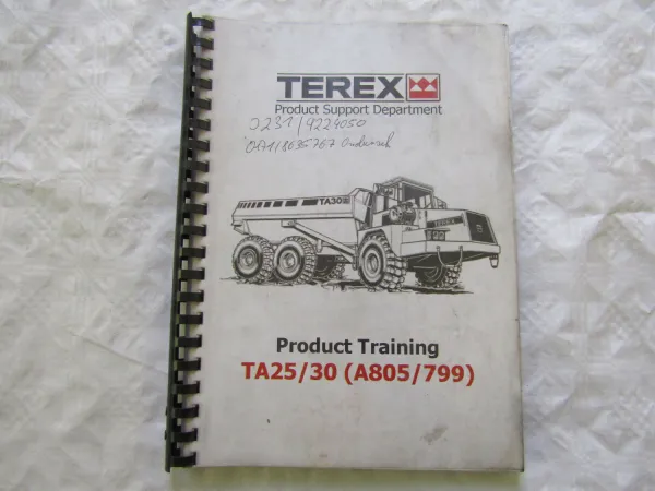 Terex TA 25 30 (A 805 799) Dumptruck Product Training Schulungshandbuch in engl.