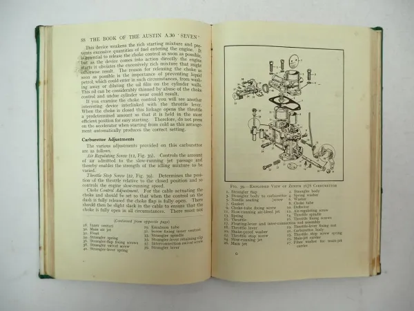The Cassell Book of Austin A30 Seven by Ellison Hawks Workshop manual 1951
