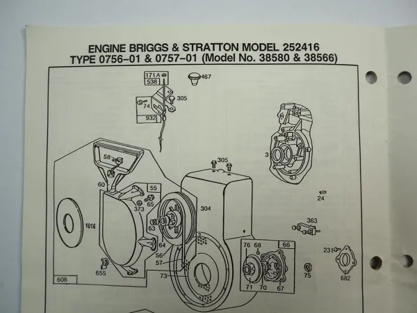 Toro 1132 Snowthrower Schneefräse Ersatzteilliste Spare Parts Catalog 1989