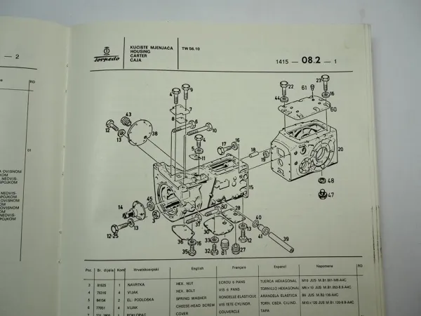 Torpedo Deutz TD 6806 7506 Traktor Ersatzteilliste Parts List Rijeka Jugoslawien