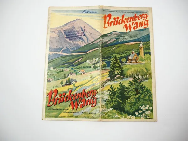 Tourismus Prospekt Brückenberg Wang Riesengebirge Schlesien 1939