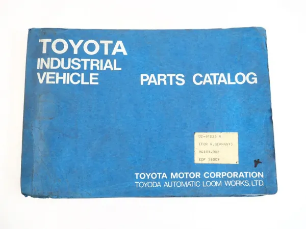 Toyota 02-4FD25V Forklift Truck Gabelstapler Parts Catalog Ersatzteilliste