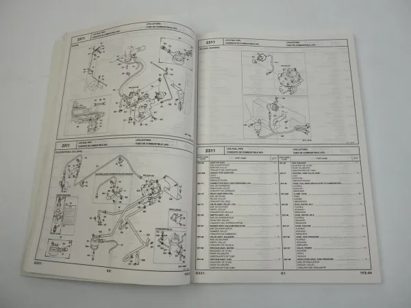Toyota 02-7FG 35 40 45 K40 A50 Forklift Truck Parts Catalog Ersatzteilliste 2005