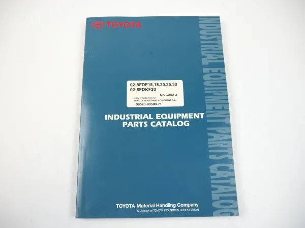 Toyota 02-8 FDF FDKF 15 18 20 25 30 Stapler Parts Catalog Ersatzteilliste 2008