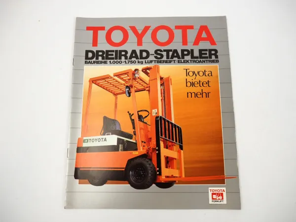 Toyota 2FBE 10 13 15 18 Gabelstapler Dreirad 1.0 bis 1.75t Prospekt 1984