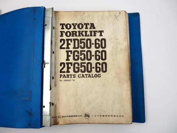 Toyota 2FD FG 2FG 50 60 Forklift Gabelstapler Parts Catalog Ersatzteilliste1976