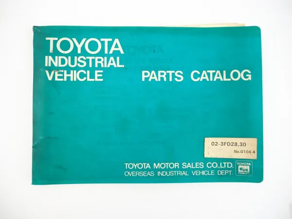 Toyota 3FD 28 30 Forklift Truck Gabelstapler Parts Catalog Ersatzteilliste