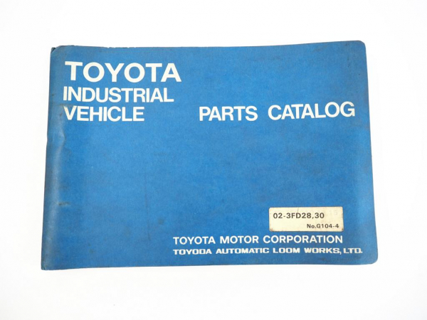 Toyota 3FD 28 30 Forklift Truck Gabelstapler Parts Catalog Ersatzteilliste