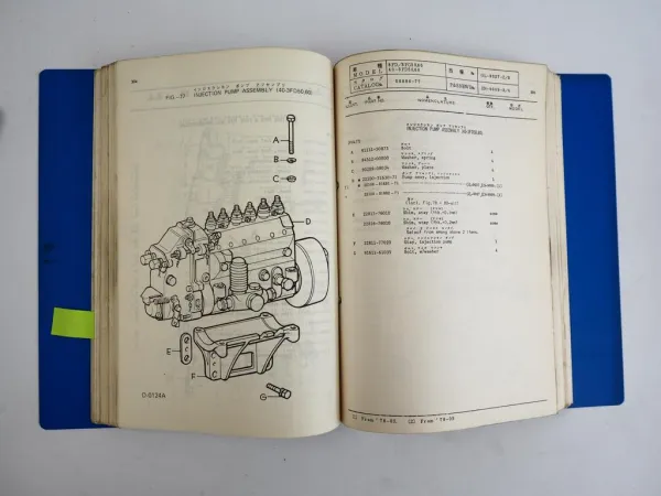 Toyota 3FD 3FG 40-3FD 50 60 Forklift Ersatzteilliste Parts Catalog 1977