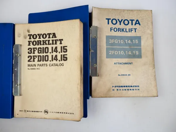Toyota 3FG 2FD 10 14 15 Forklift Gabelstapler Parts Catalog Ersatzteilliste1976