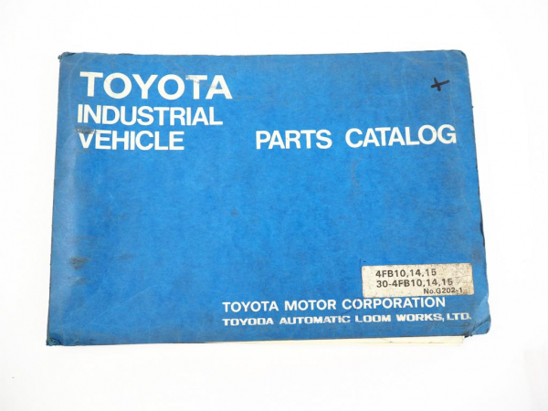 Toyota 4FB 10 14 15 Forklift Truck Gabelstapler Ersatzteilliste Parts Catalog