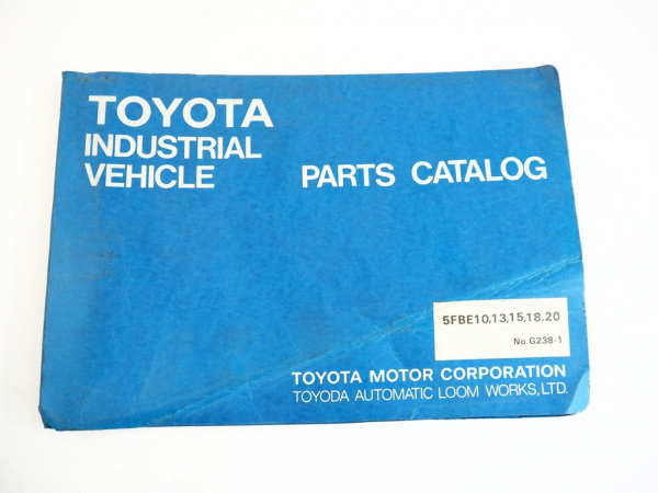 Toyota 5FBE 10 13 15 18 20 Forklift Truck Parts Catalog Ersatzteilliste