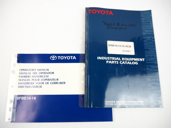 Toyota 5FBE 10 13 15 18 20 Gabelstapler Betriebsanleitung Ersatzteilliste 1999
