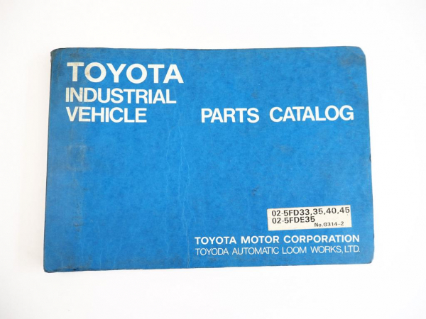 Toyota 5FD 33 35 40 45 5FDE35 Forklift Truck Parts Catalog Ersatzteilliste