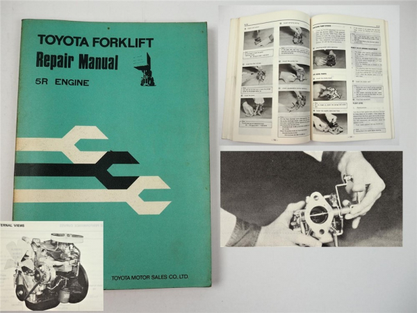 Toyota 5R Engine for Forklift Repair Manual Werkstatthandbuch 1975
