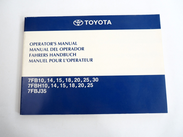 Toyota 7FB 7FBH 7FBJ Gabelstapler Fork Lift Betriebsanleitung Operators Manual