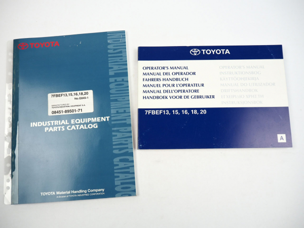 Toyota 7FBEF 13 15 16 18 20 Gabelstapler Betriebsanleitung Ersatzteilliste 2007