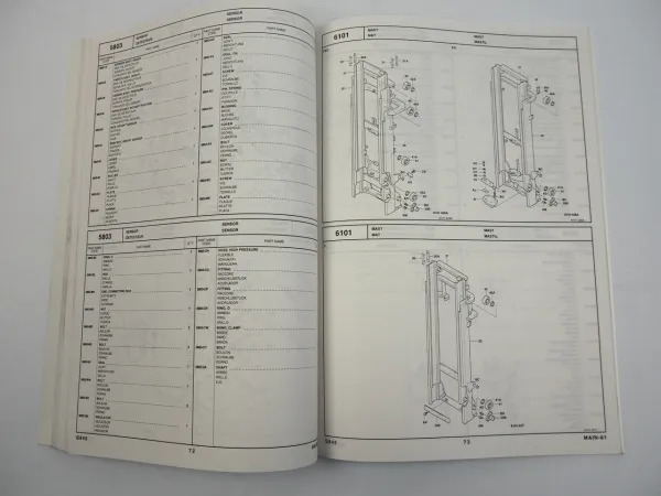 Toyota 7FBEF 13 15 16 18 20 Gabelstapler Betriebsanleitung Ersatzteilliste 2007