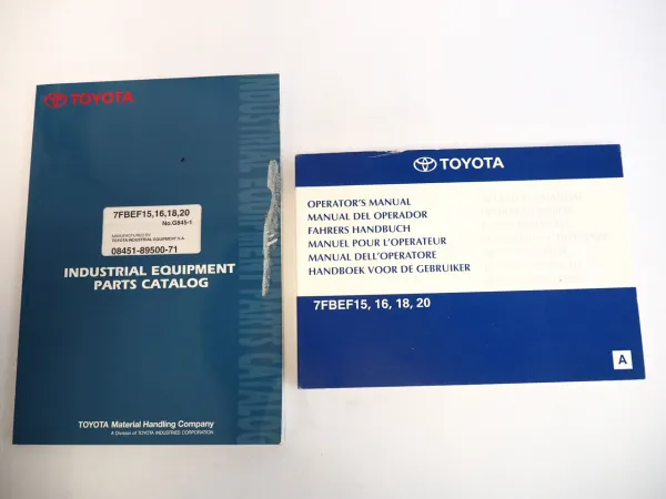 Toyota 7FBEF 15 16 18 20 Gabelstapler Betriebsanleitung Ersatzteilliste 2003