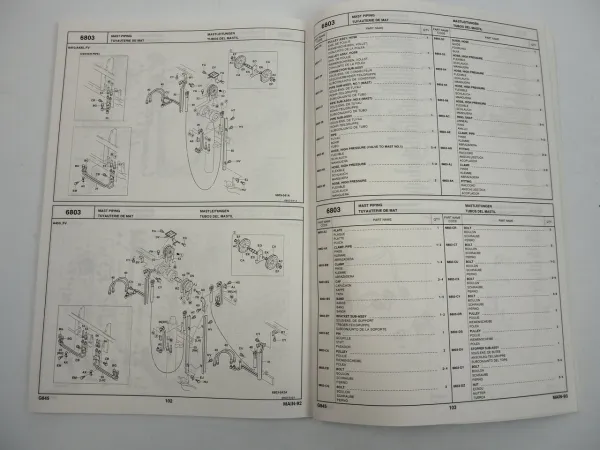 Toyota 7FBEF 15 16 18 20 Gabelstapler Betriebsanleitung Ersatzteilliste 2003