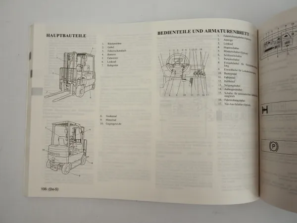 Toyota 7FBMF 16 18 20 25 30 35 40 45 50 Gabelstapler Betriebsanleitung