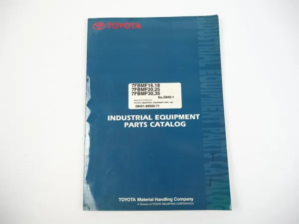 Toyota 7FBMF 16 18 20 25 30 35 Gabelstapler Ersatzteilliste Parts Catalog