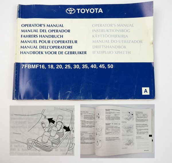 Toyota 7FBMF 16 18 20 25 30 - 50 Gabelstapler Betriebsanleitung Operators Manual
