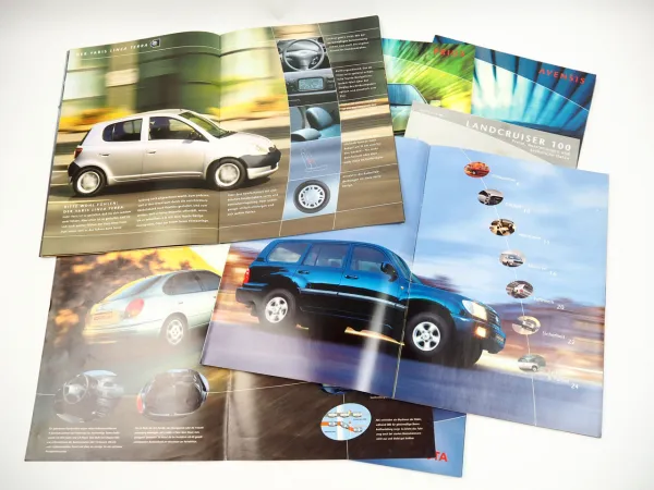 Toyota 8x Prospekt Avensis Prius Yaris Corolla Landcruiser 100 Picnic 2000