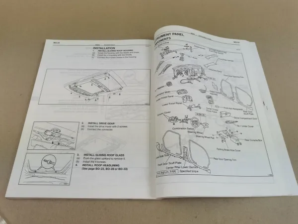 Toyota Avensis Corona T22 Repair Manual Chassis Body Supplement 1999