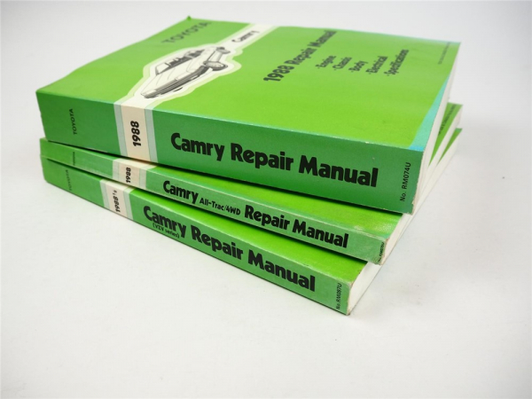 Toyota Camry II 1988 Repair Workshop Manual SV VZV 21 25 for USA Canada