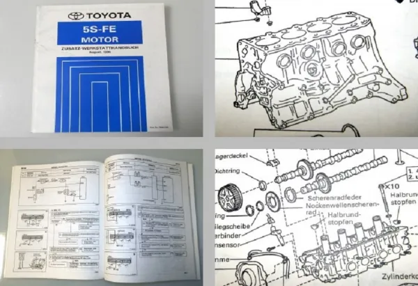 Toyota Camry SXV20 2.2 16V Motor 5S-FE Werkstatthandbuch 1996 Zusatz Reparaturanleitung