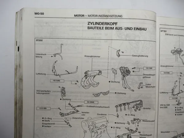 Toyota Carina E Celica RAV4 16V 2.0L 3S-FE Motor Werkstatthandbuch 1993-1997