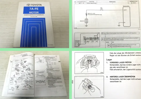 Toyota Carine E AT191 Werkstatthandbuch Ergänzung Motor 7A-FE 1994