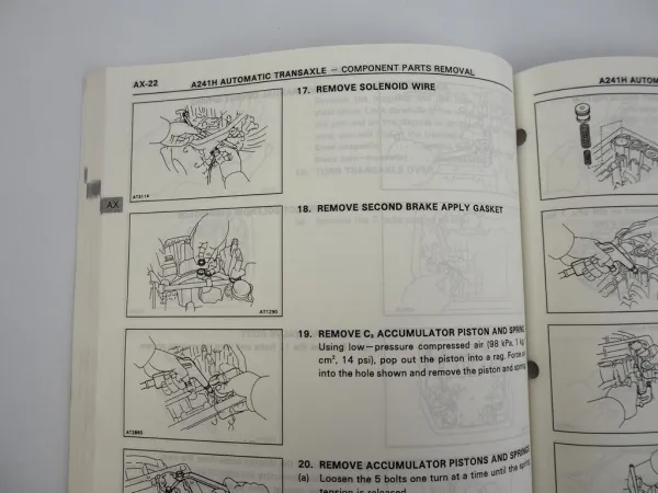 Toyota Celica Corolla 1993 Repair Manual Automatic Transaxle A243L A241H