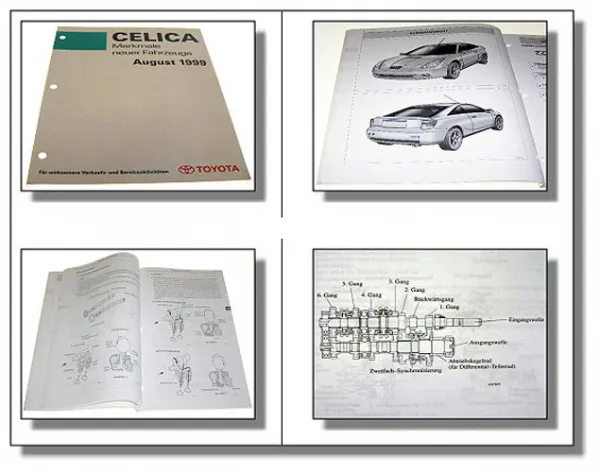 Toyota Celica Fahrzeugmerkmale Werkstatthandbuch 1999