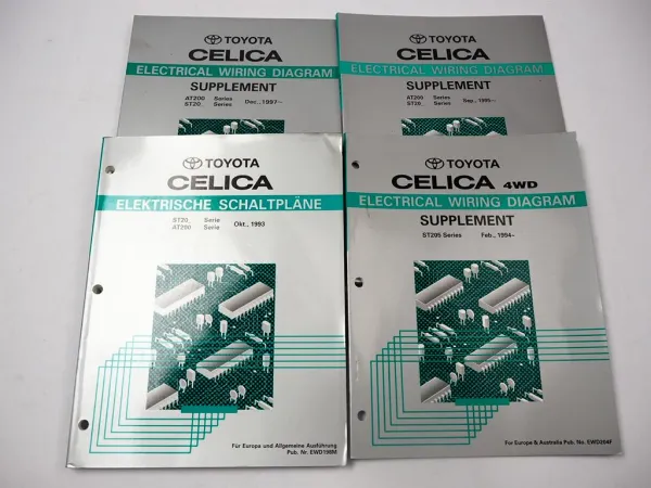 Toyota Celica T20 ST202 204 205 AT200 4WD Schaltpläne Elektrik Werkstatthandbuch