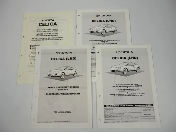 Toyota Celica TVSS 3B Security Alarm System Einbauanleitung Schaltplan
