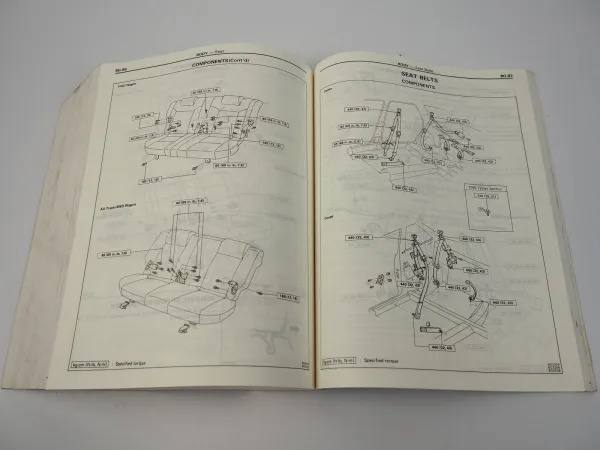 Toyota Corolla AE92 AE95 1989 Factory Service Shop Repair Manual USA Canada